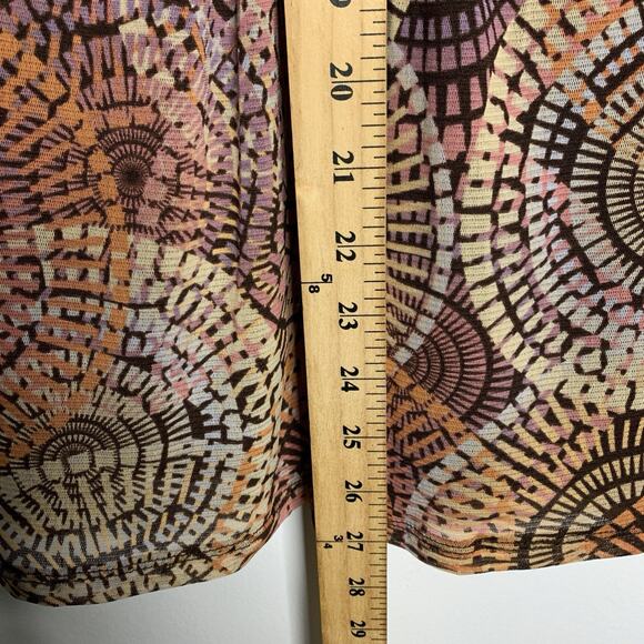 Axcess Women Y2K Babydoll Mesh Top Sz L Geometric Boho Fairy Grunge Sheer Sleeve - Picture 5 of 11